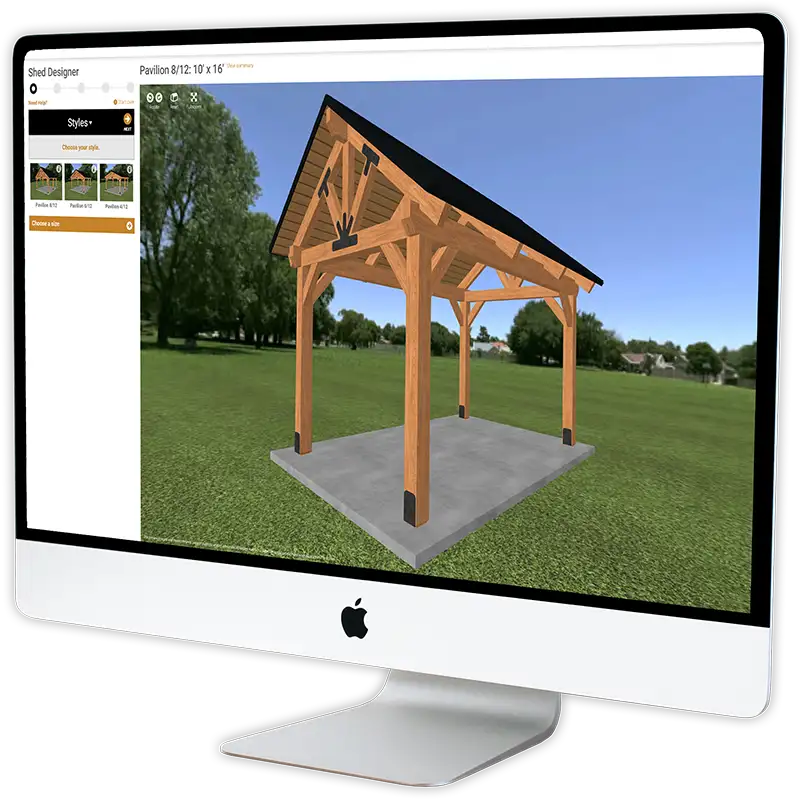 Pavilion 3D software on computer
